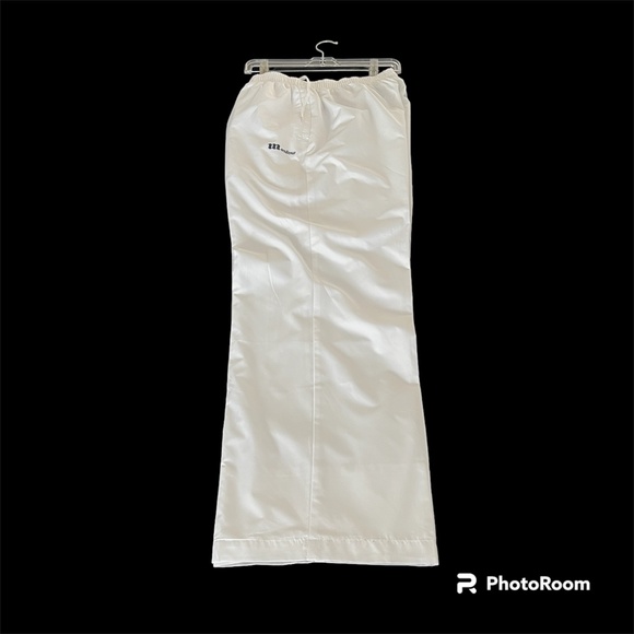 Wenlow Mens wide leg white sports pant - Picture 2 of 9